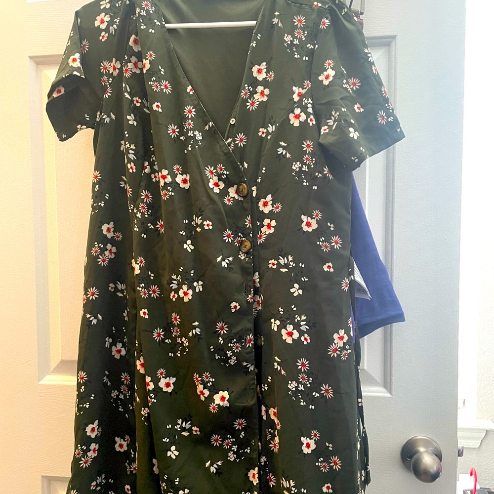 Green Floral Dress